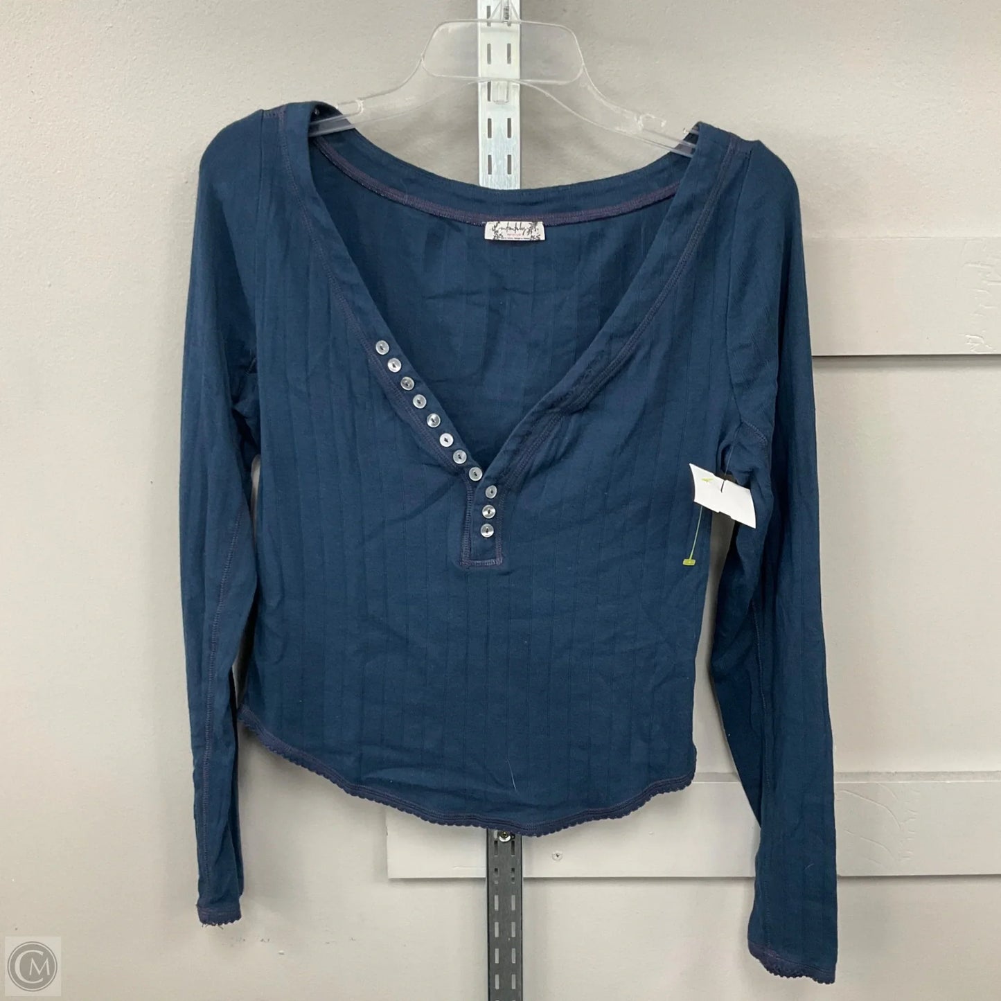 Top Long Sleeve By Free People In Blue, Size: L