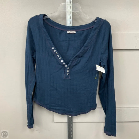 Top Long Sleeve By Free People In Blue, Size: L