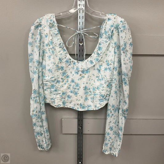 Top Long Sleeve By Free People In Floral Print, Size: L