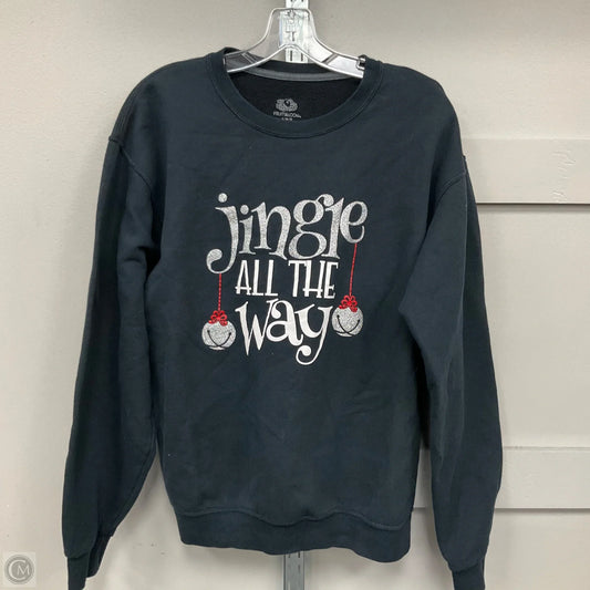 Sweatshirt Crewneck By Fruit Of The Loom In Black, Size: L