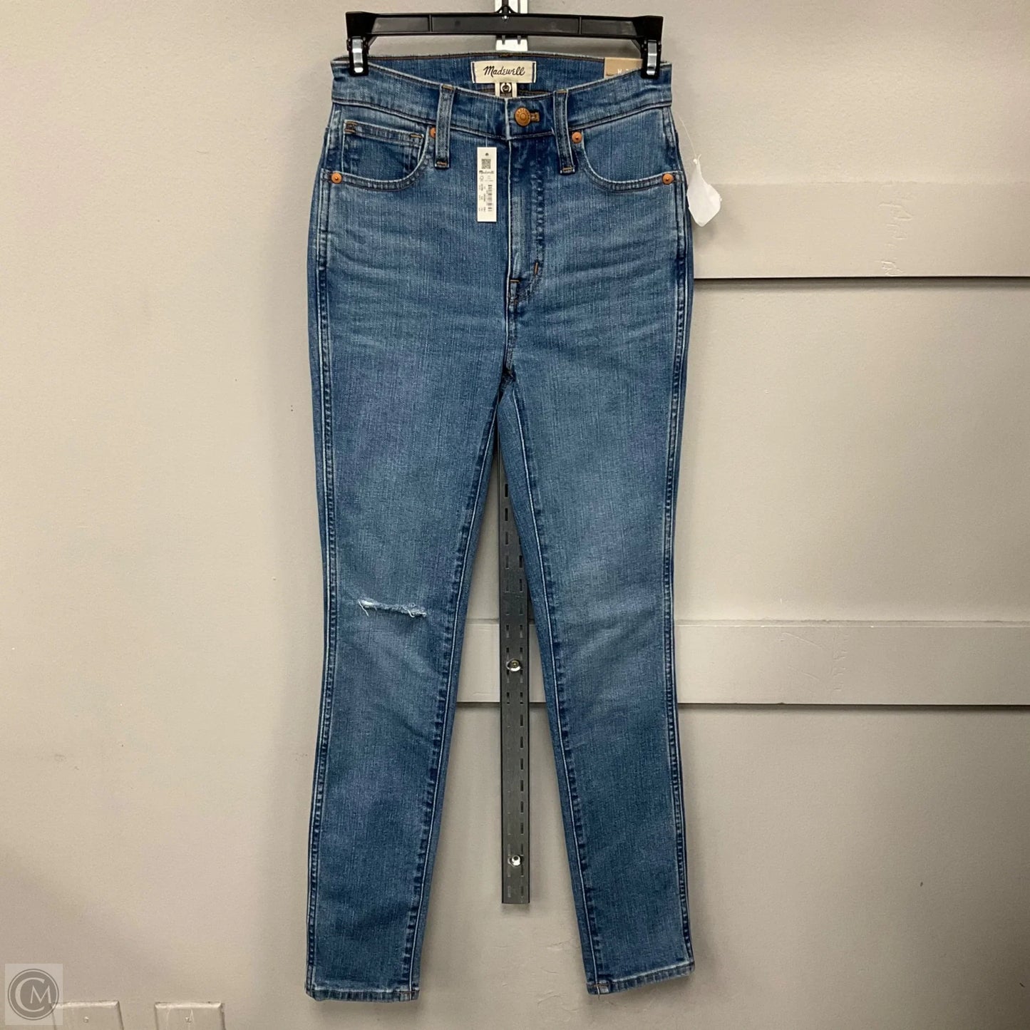 Jeans Skinny By Madewell In Blue Denim, Size: 0