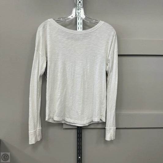 Top Long Sleeve By Abercrombie And Fitch In White, Size: S
