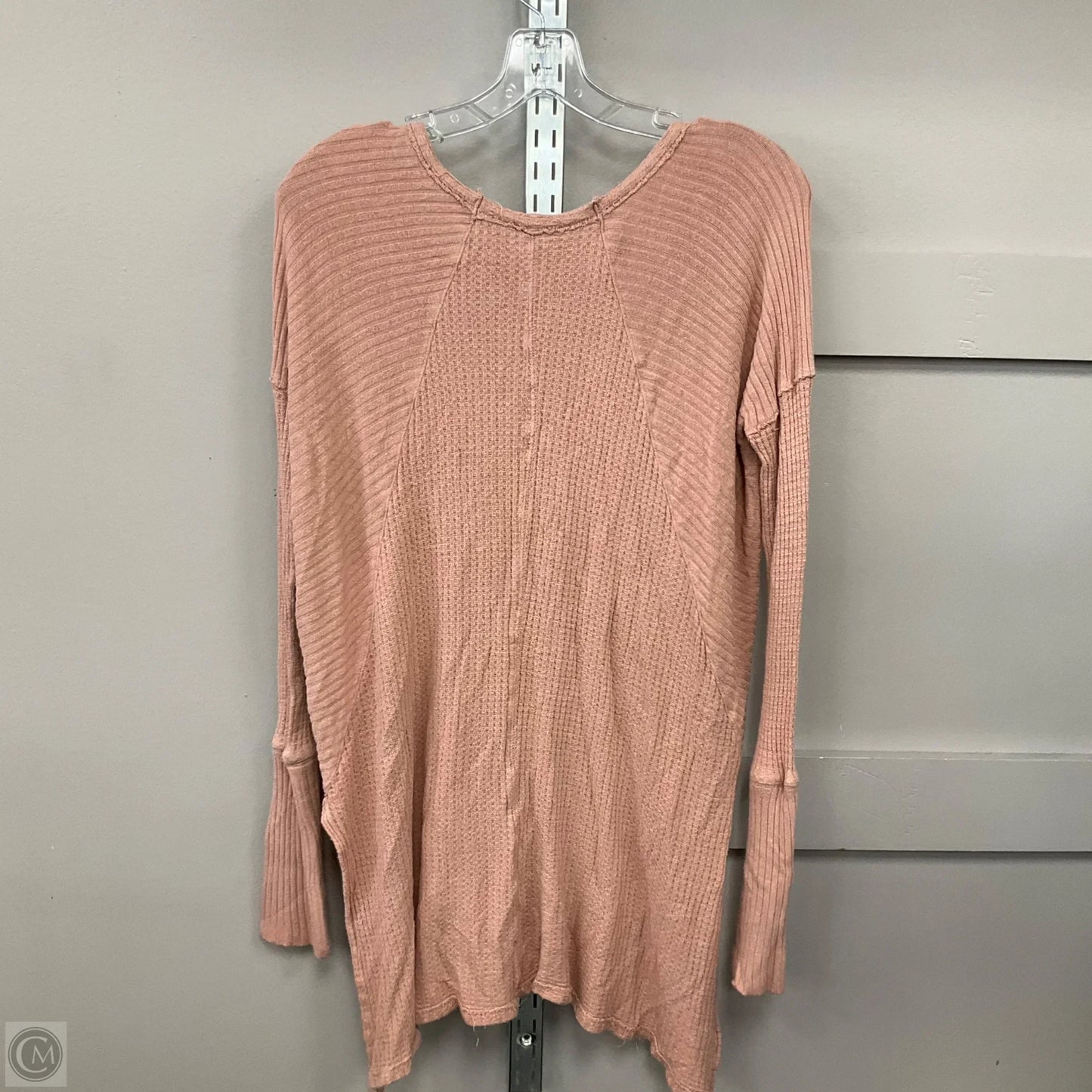 Top Long Sleeve By Free People In Pink, Size: S