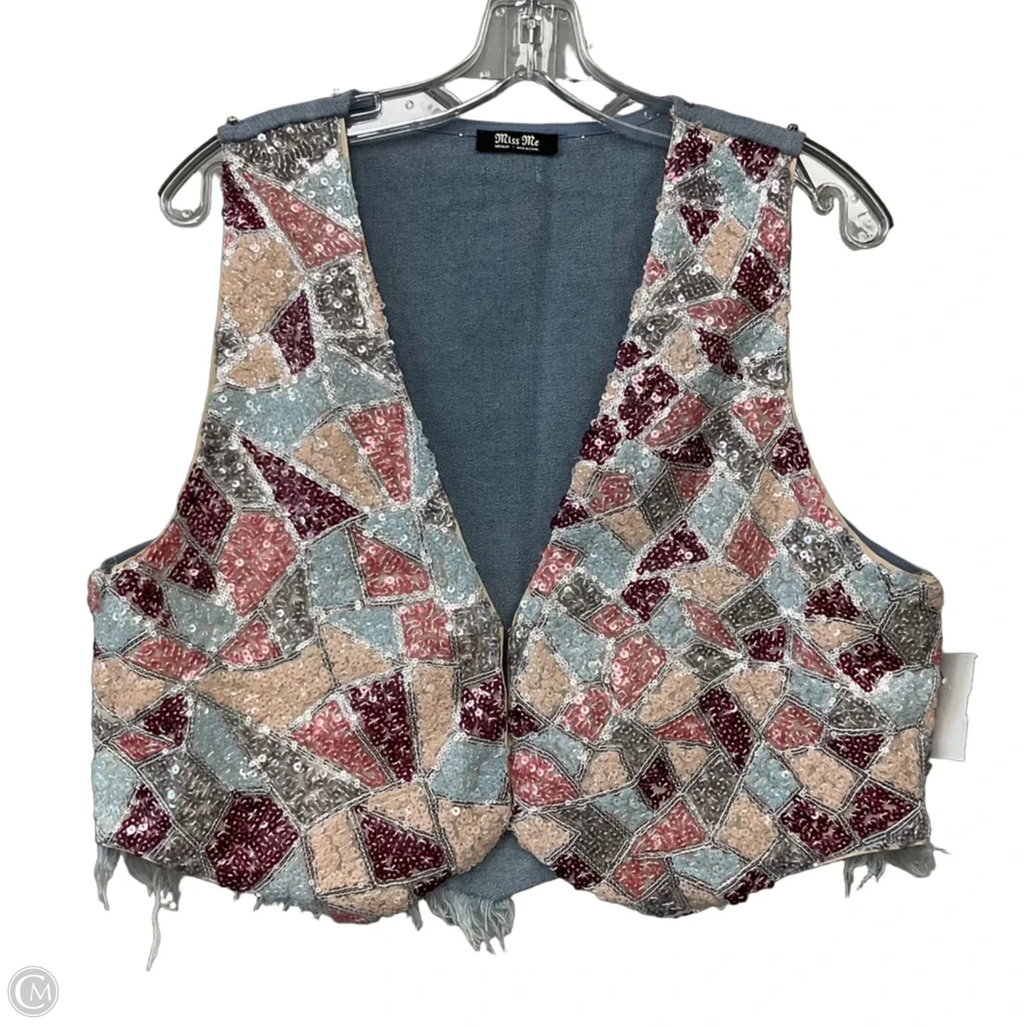 Vest Other By Miss Me In Blue Denim, Size: M
