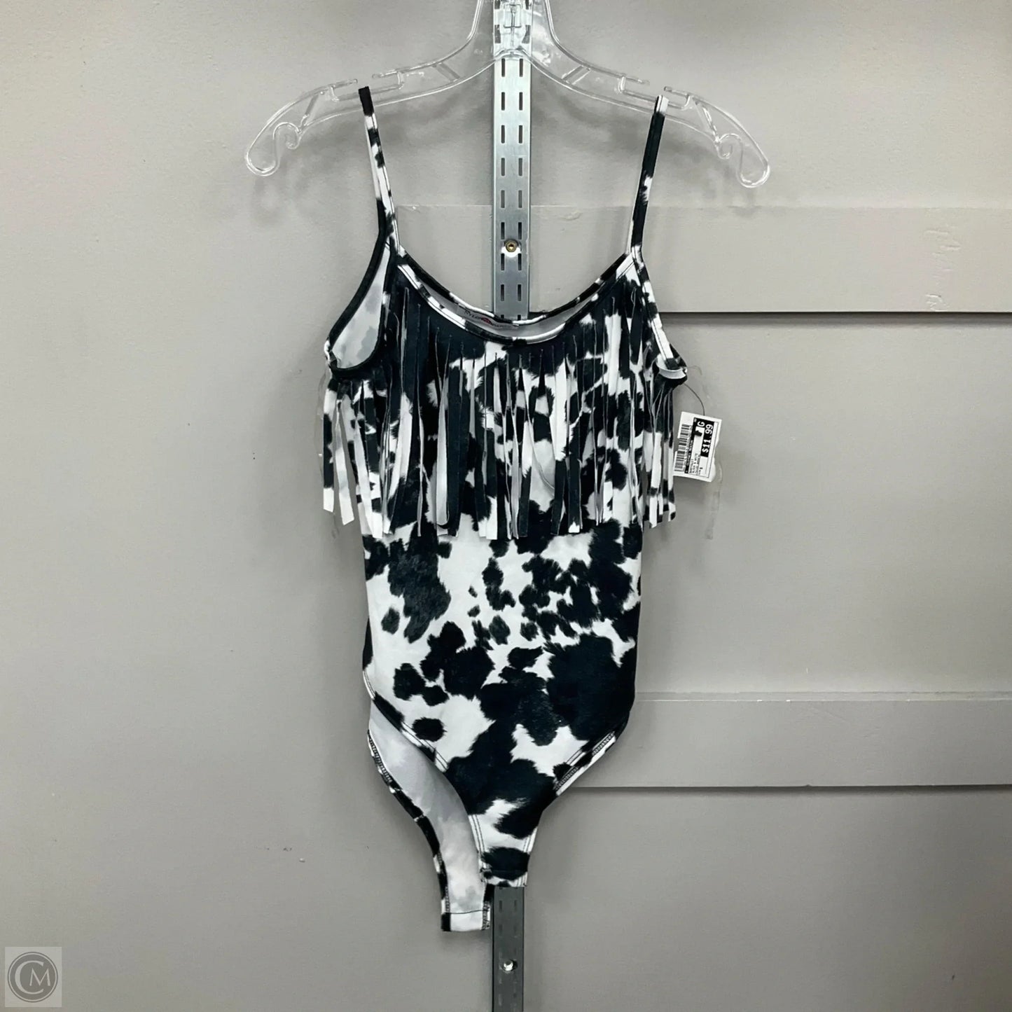 Bodysuit By Clothes Mentor In Black & White, Size: S