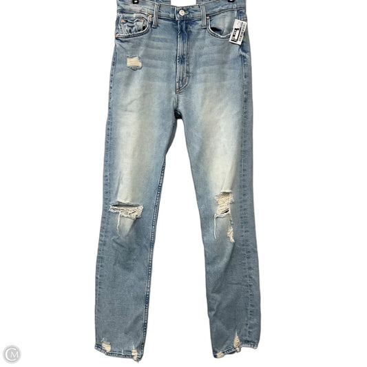 Jeans Straight By Mother In Blue Denim, Size: 8