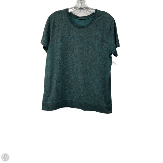 Athletic Top Short Sleeve By Lululemon In Teal, Size: L