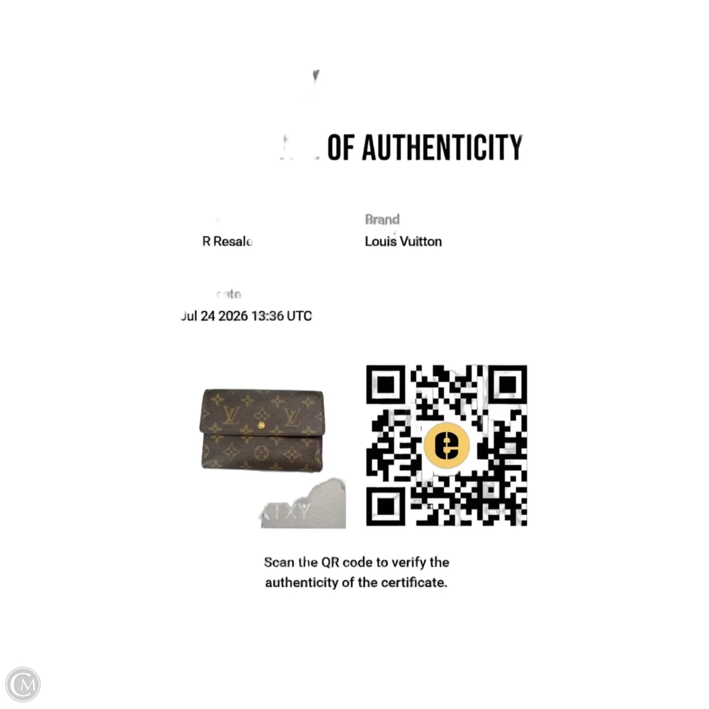 Wallet Luxury Designer By Louis Vuitton, Size: Large