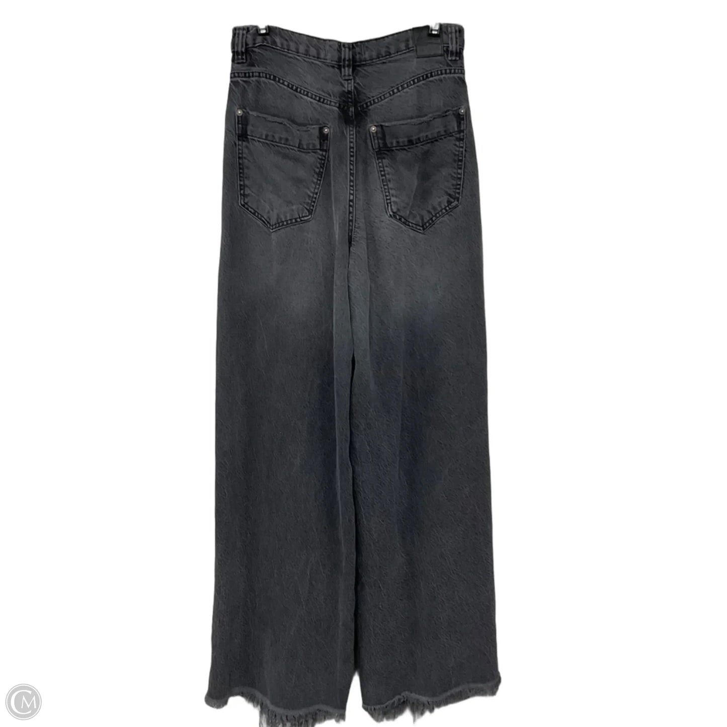 Pants Wide Leg By Free People In Black Denim, Size: 2