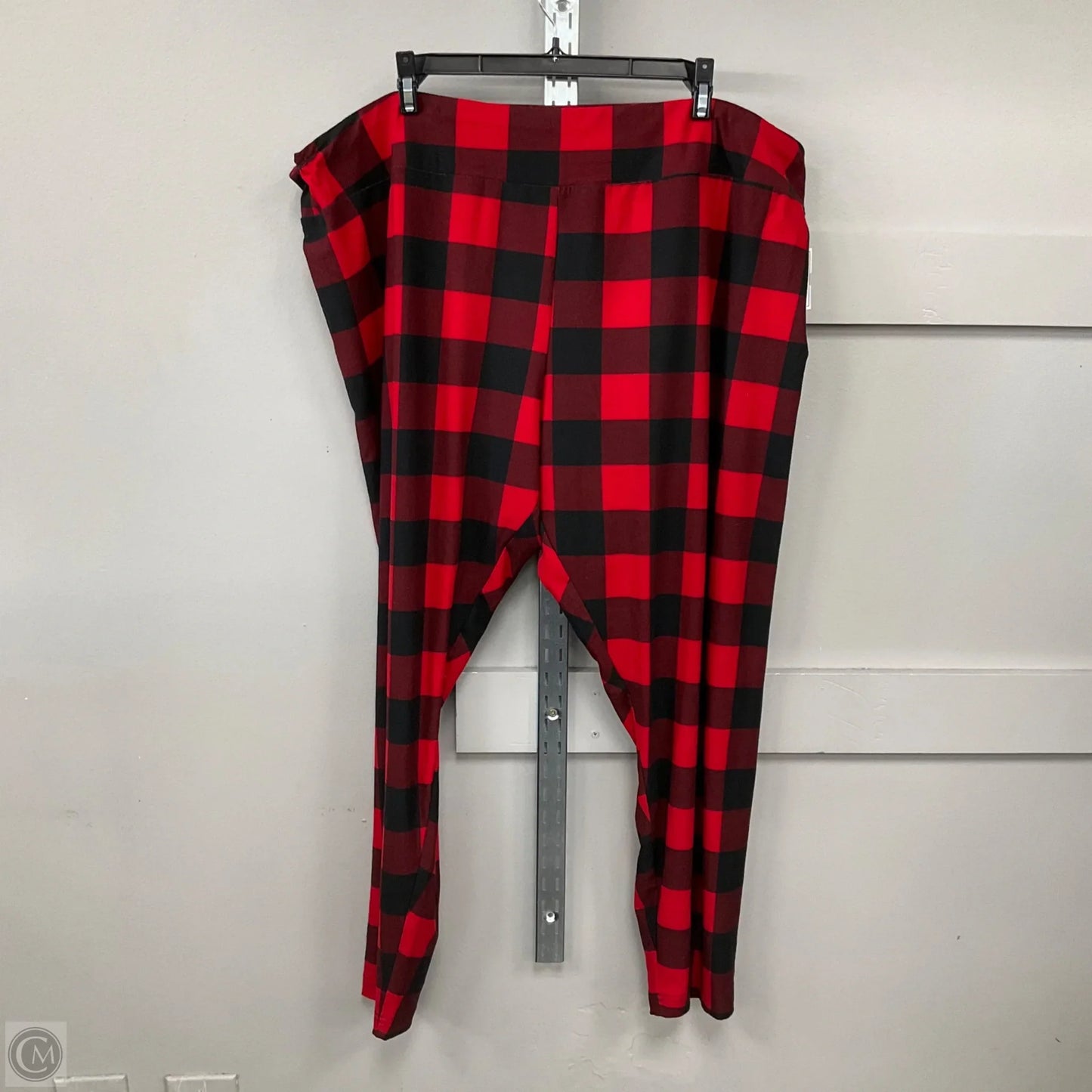 Pants Leggings By Holiday Time In Black & Red, Size: 3x