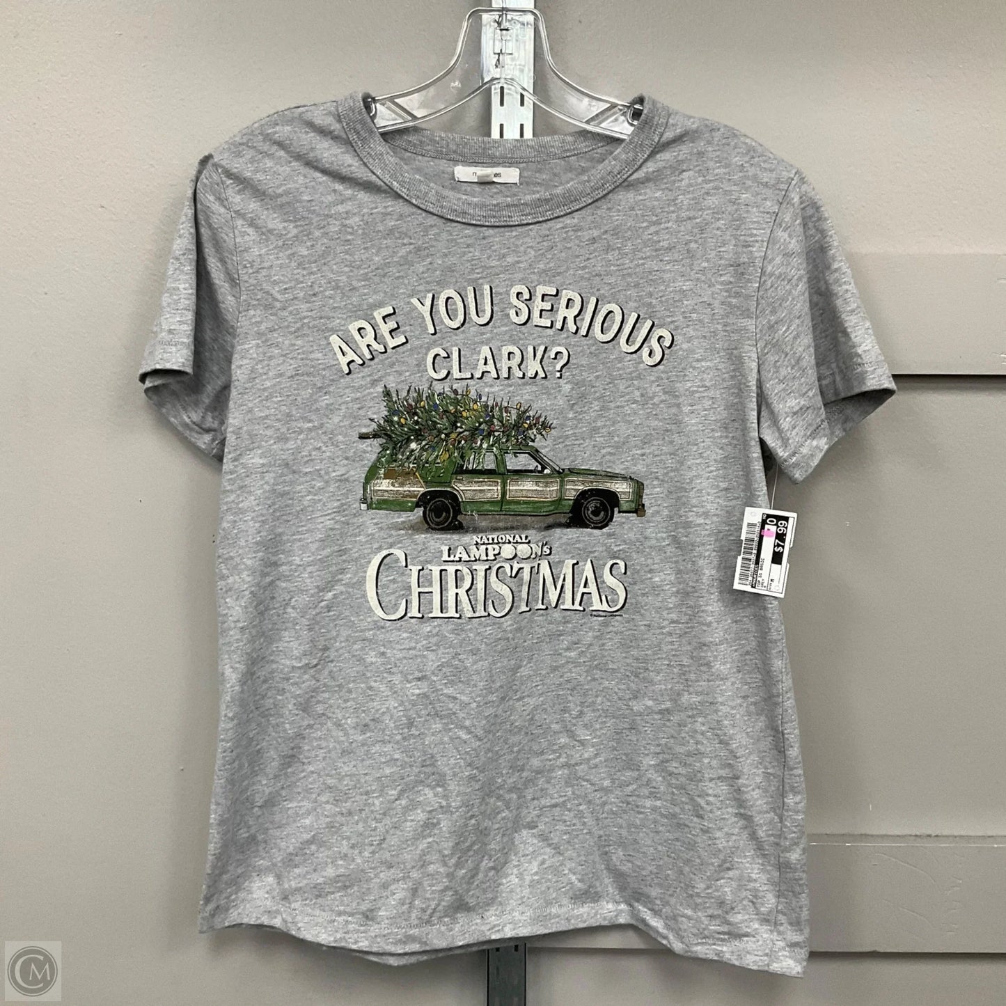 Top Short Sleeve Basic By Maurices In Grey, Size: M