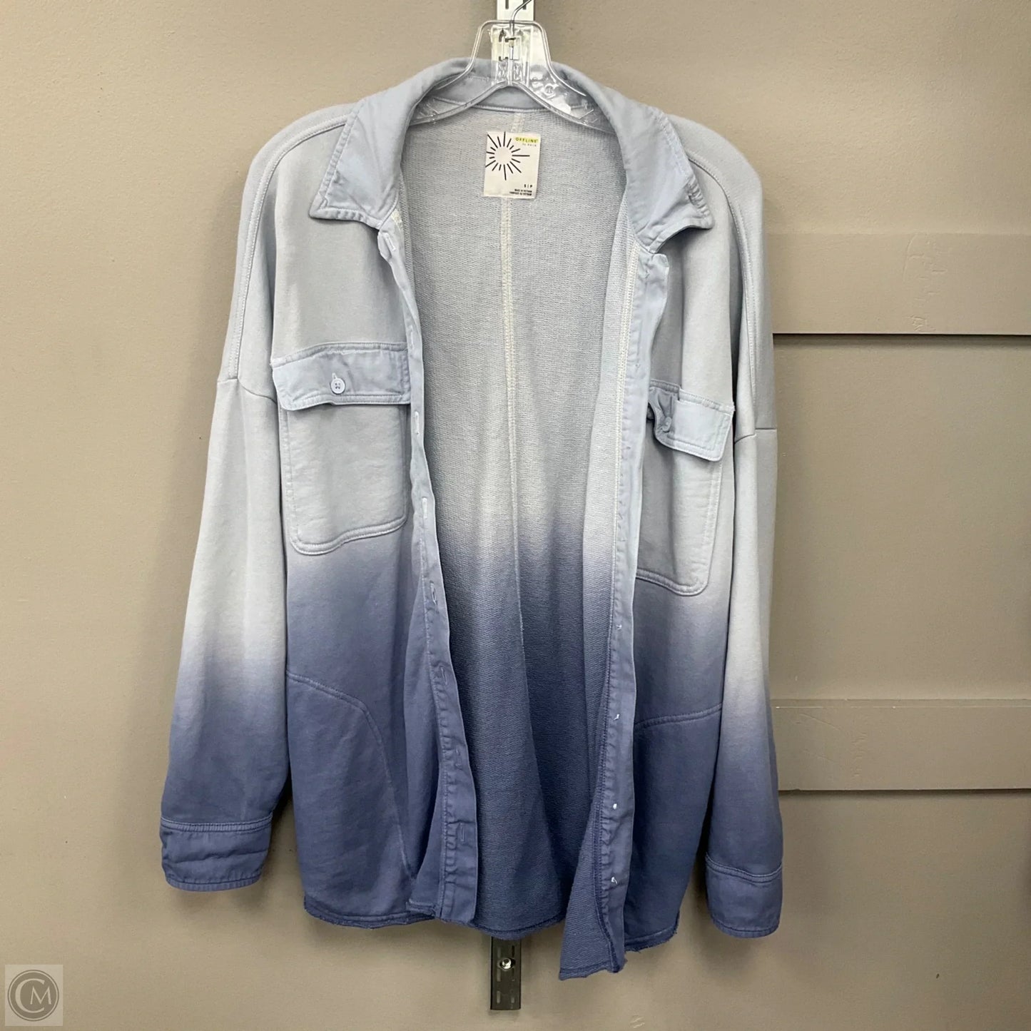 Top Long Sleeve By Aerie In Ombre Print, Size: S