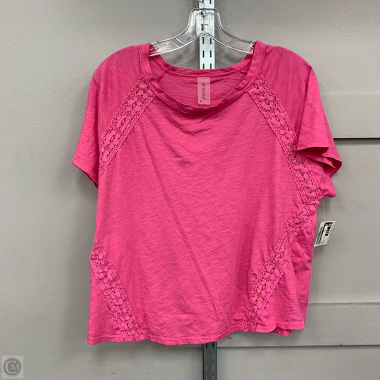 Top Short Sleeve By Altard State In Pink, Size: M