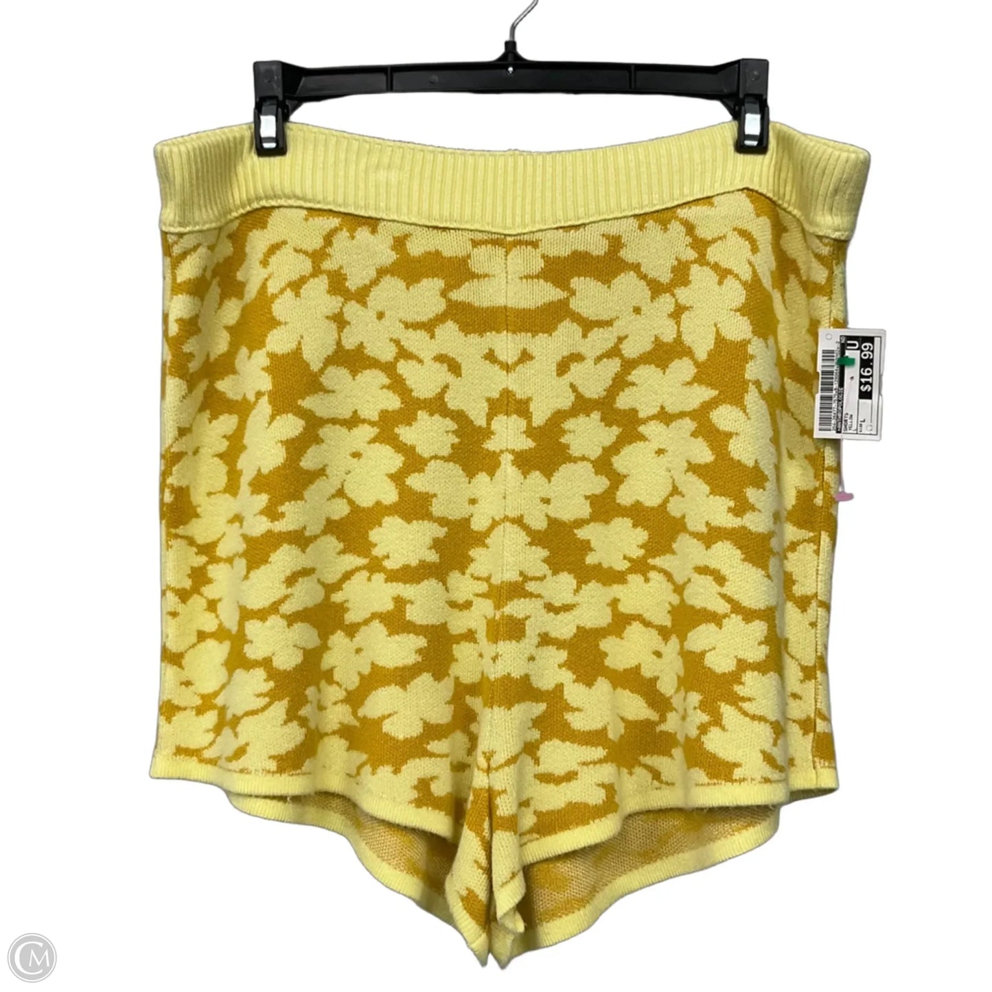 Shorts By Anthropologie In Yellow, Size: L