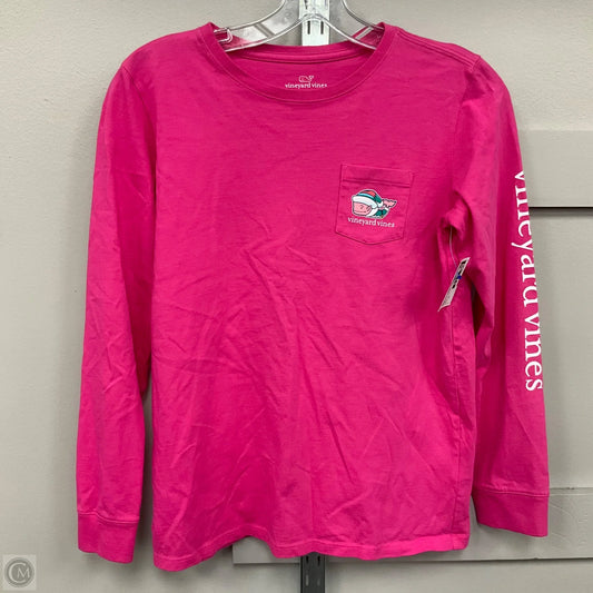 Top Long Sleeve Basic By Vineyard Vines In Pink, Size: Kids Xl