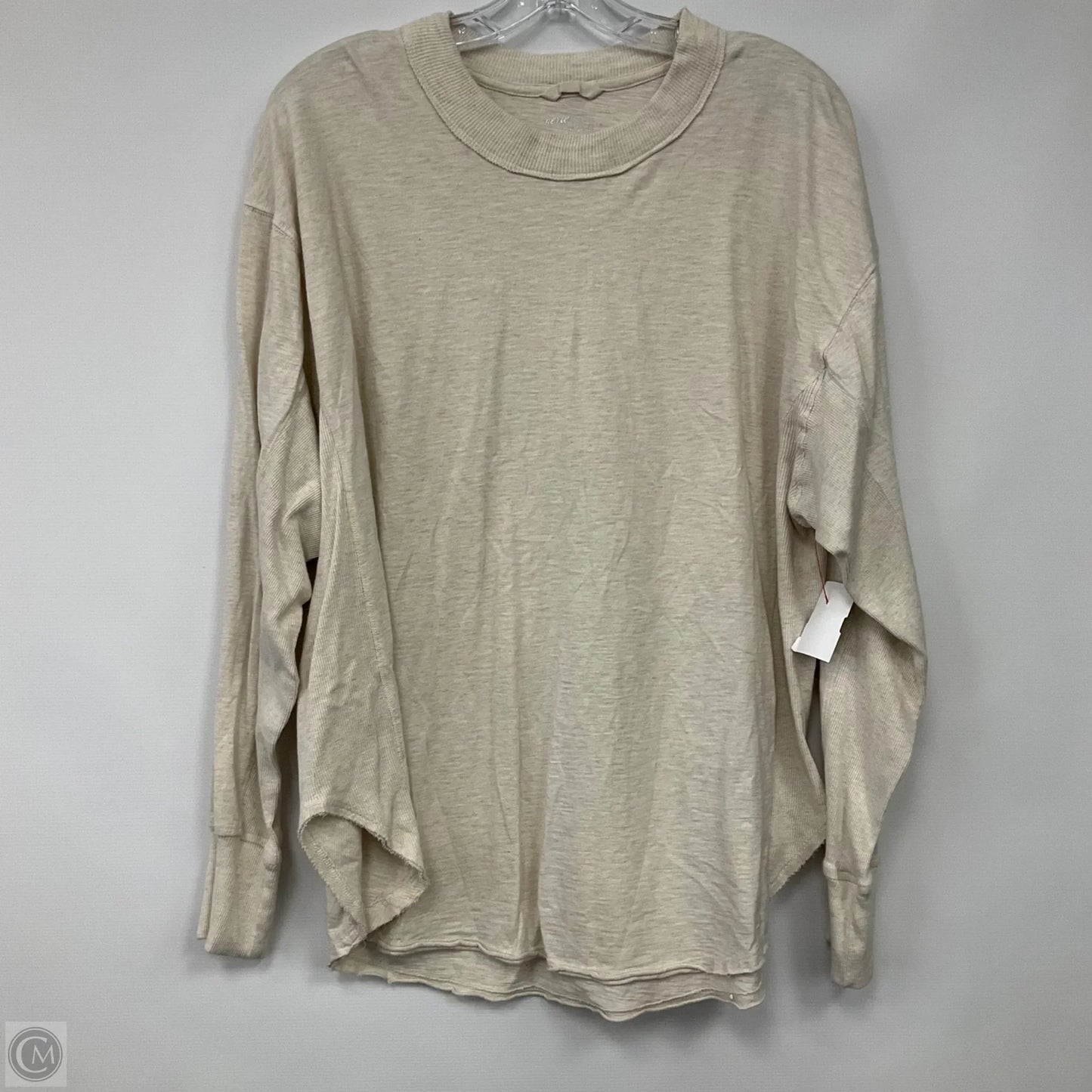 Top Long Sleeve By Aerie In Tan, Size: L