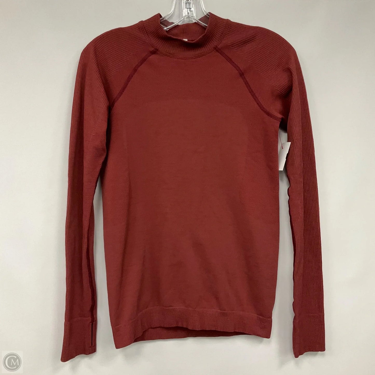 Athletic Top Long Sleeve Crewneck By Lululemon In Red, Size: M
