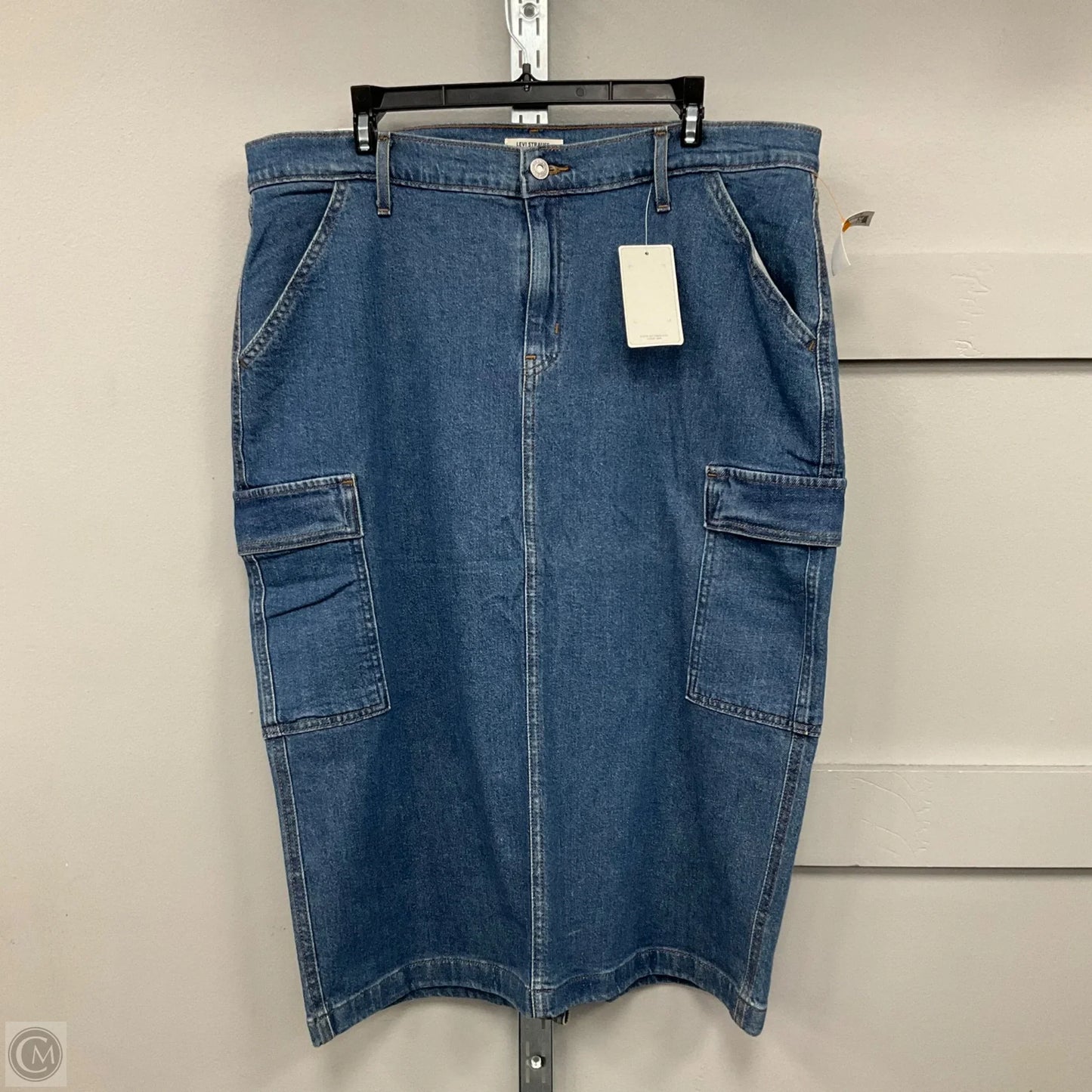 Skirt Maxi By Levis In Blue Denim, Size: 16