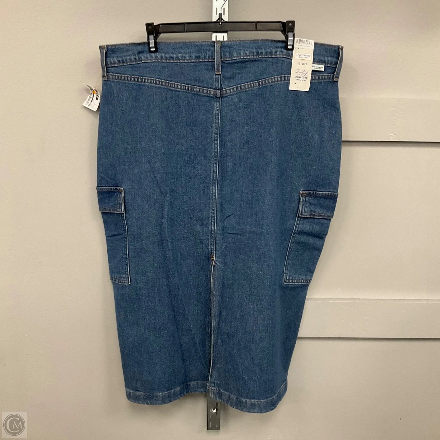 Skirt Maxi By Levis In Blue Denim, Size: 16