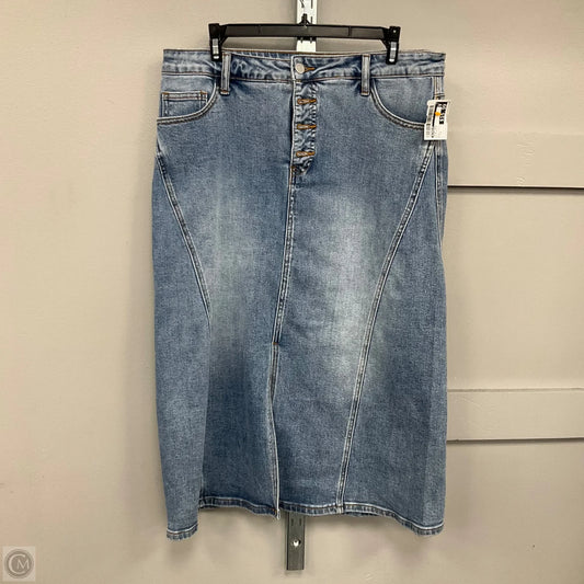 Skirt Midi By Blakeley In Blue Denim, Size: L