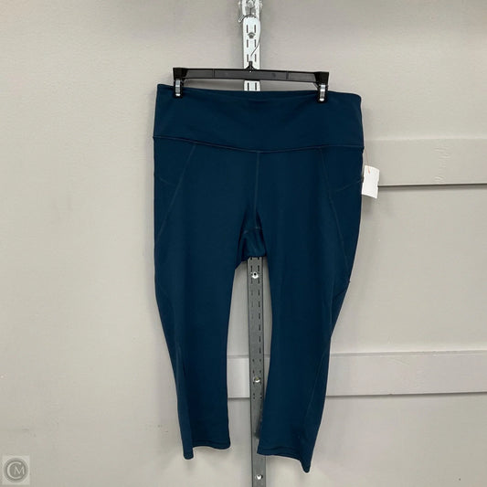 Athletic Leggings By Athleta In Teal, Size: L