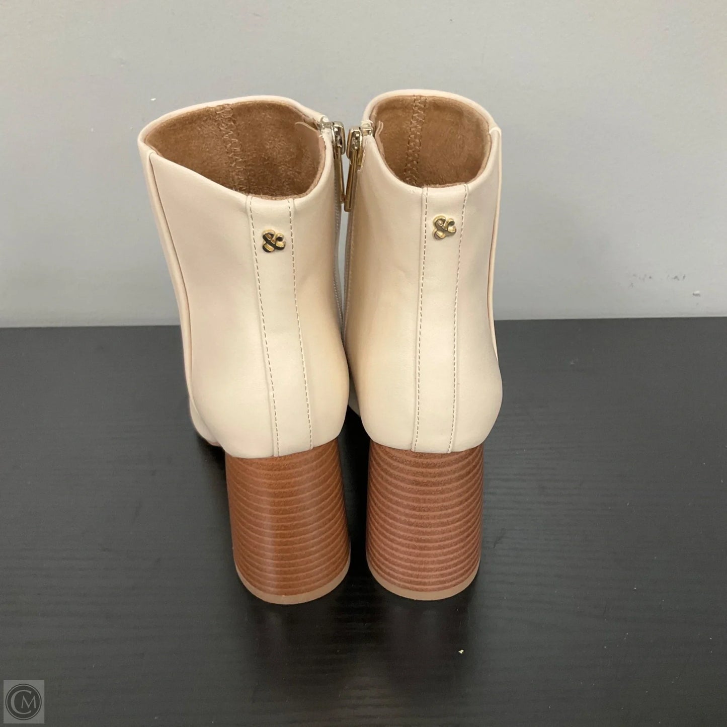 Boots Ankle Heels By Sam And Libby In Cream, Size: 6