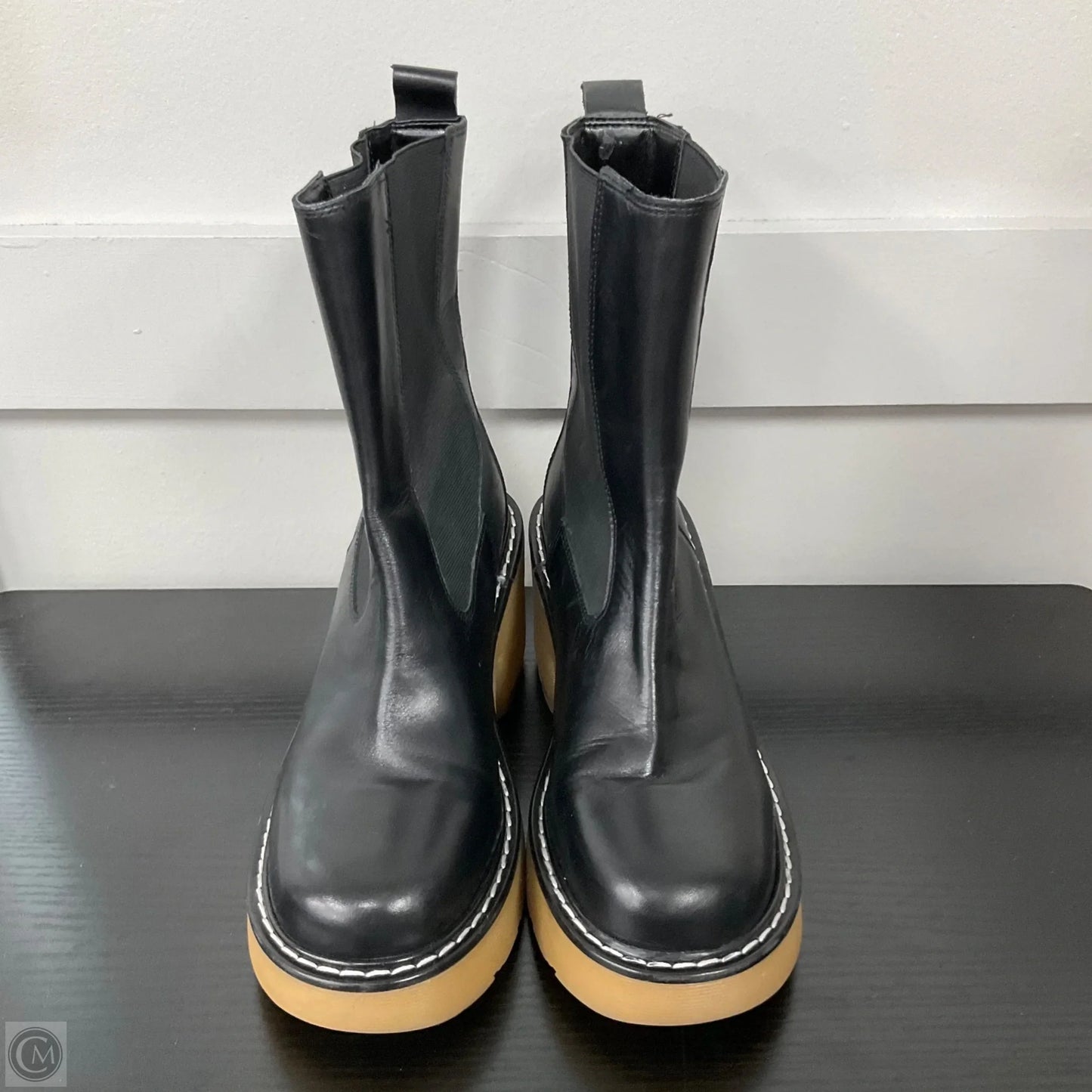 Boots Mid-calf Heels By Marc Fisher In Black, Size: 7.5