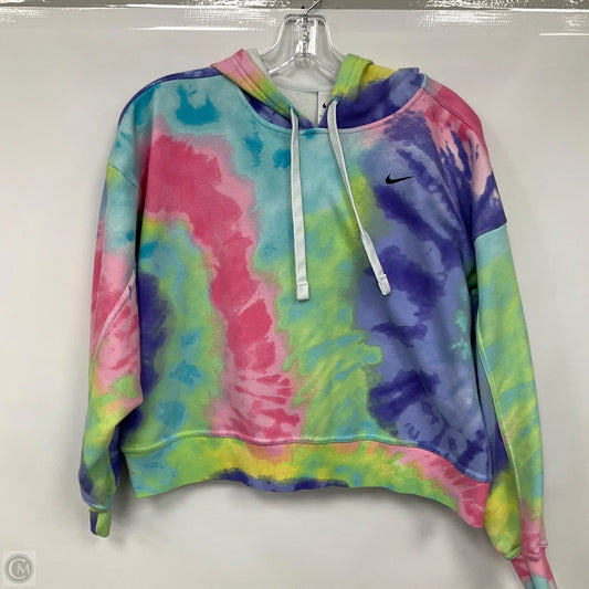 Sweatshirt Hoodie By Nike Apparel In Tie Dye Print, Size: S