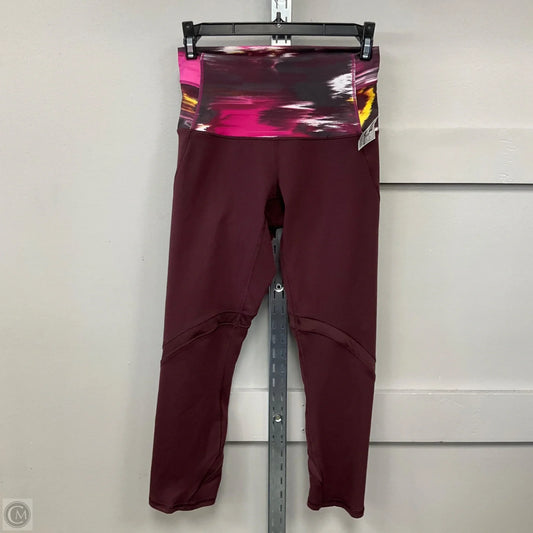 Athletic Leggings By Lululemon In Maroon, Size: 4