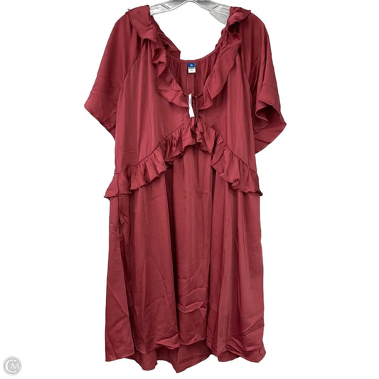 Dress Casual Short By Old Navy In Red, Size: Xl