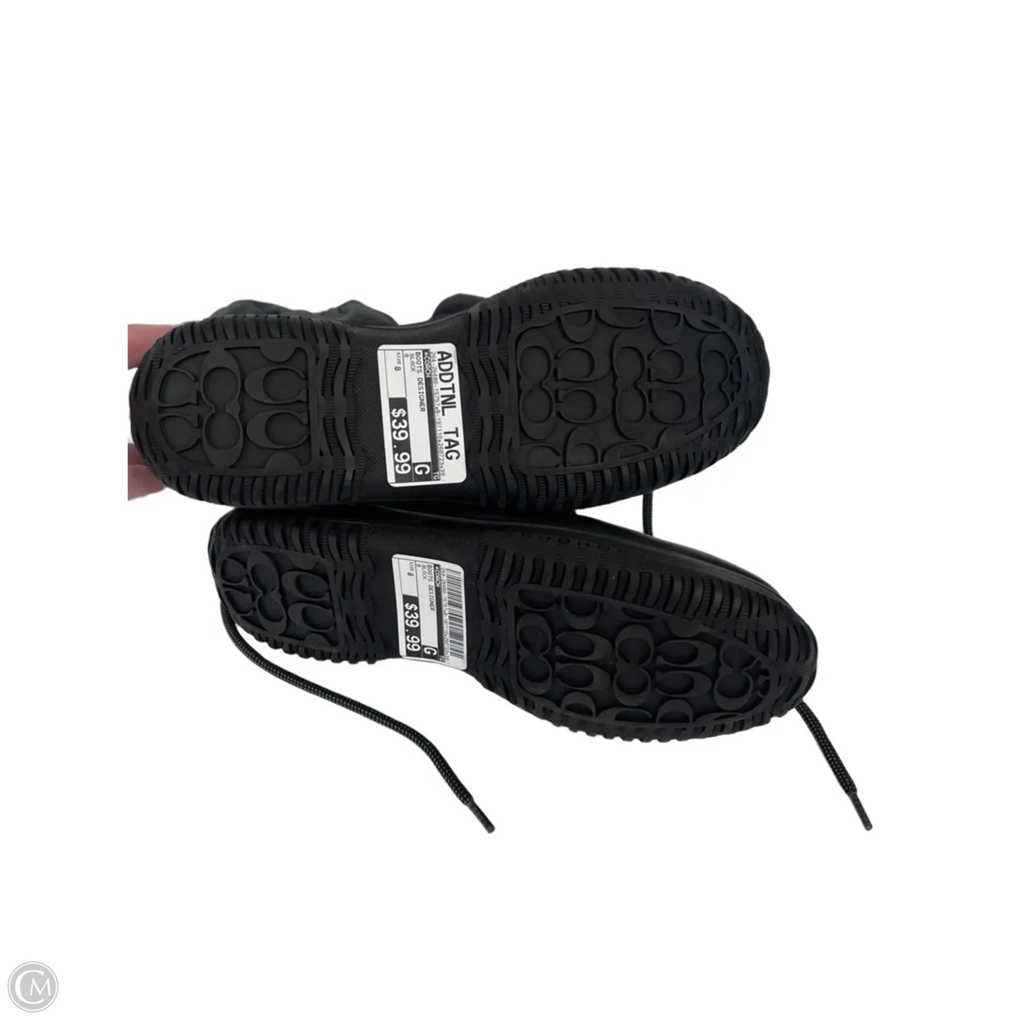 Boots Designer By Coach In Black, Size: 8