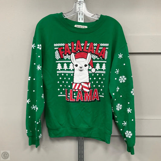 Sweatshirt Crewneck By Clothes Mentor In Green, Size: M