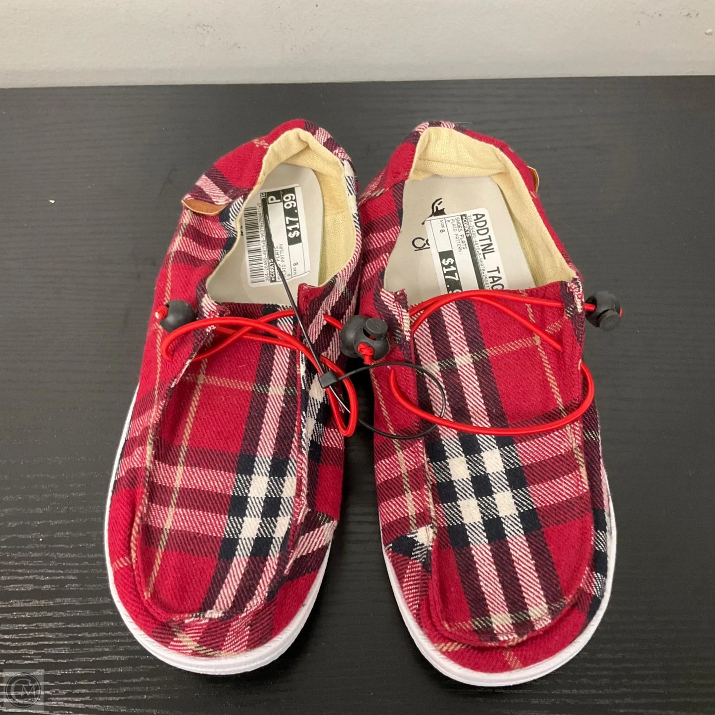 Shoes Flats By Corkys In Plaid Pattern, Size: 8