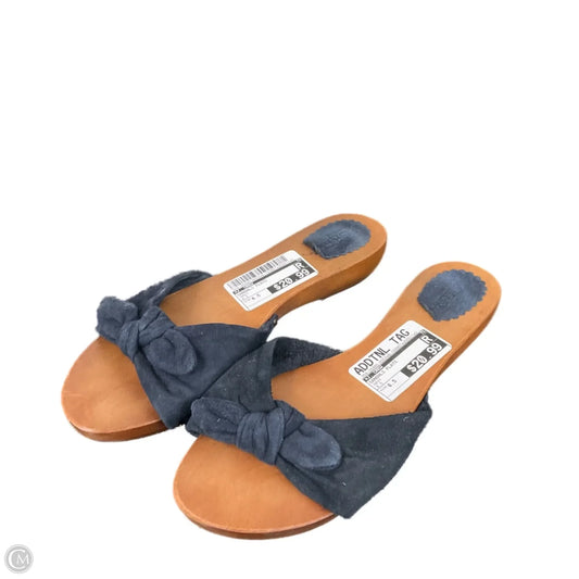 Sandals Flats By J. Crew In Navy, Size: 6.5