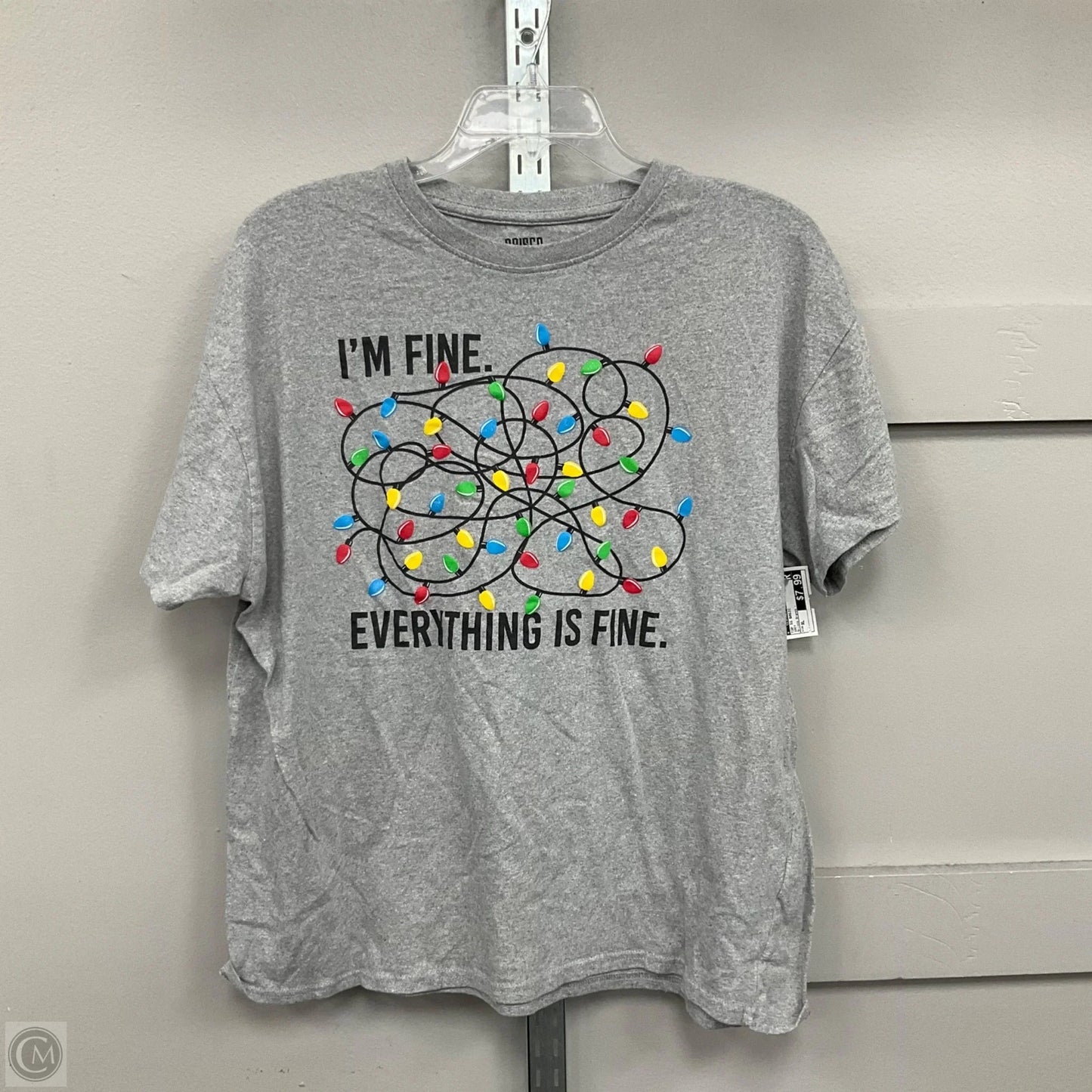 Top Short Sleeve Basic By Clothes Mentor In Grey, Size: Xl