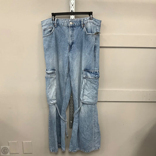 Jeans Wide Leg By Zara In Blue Denim, Size: 10