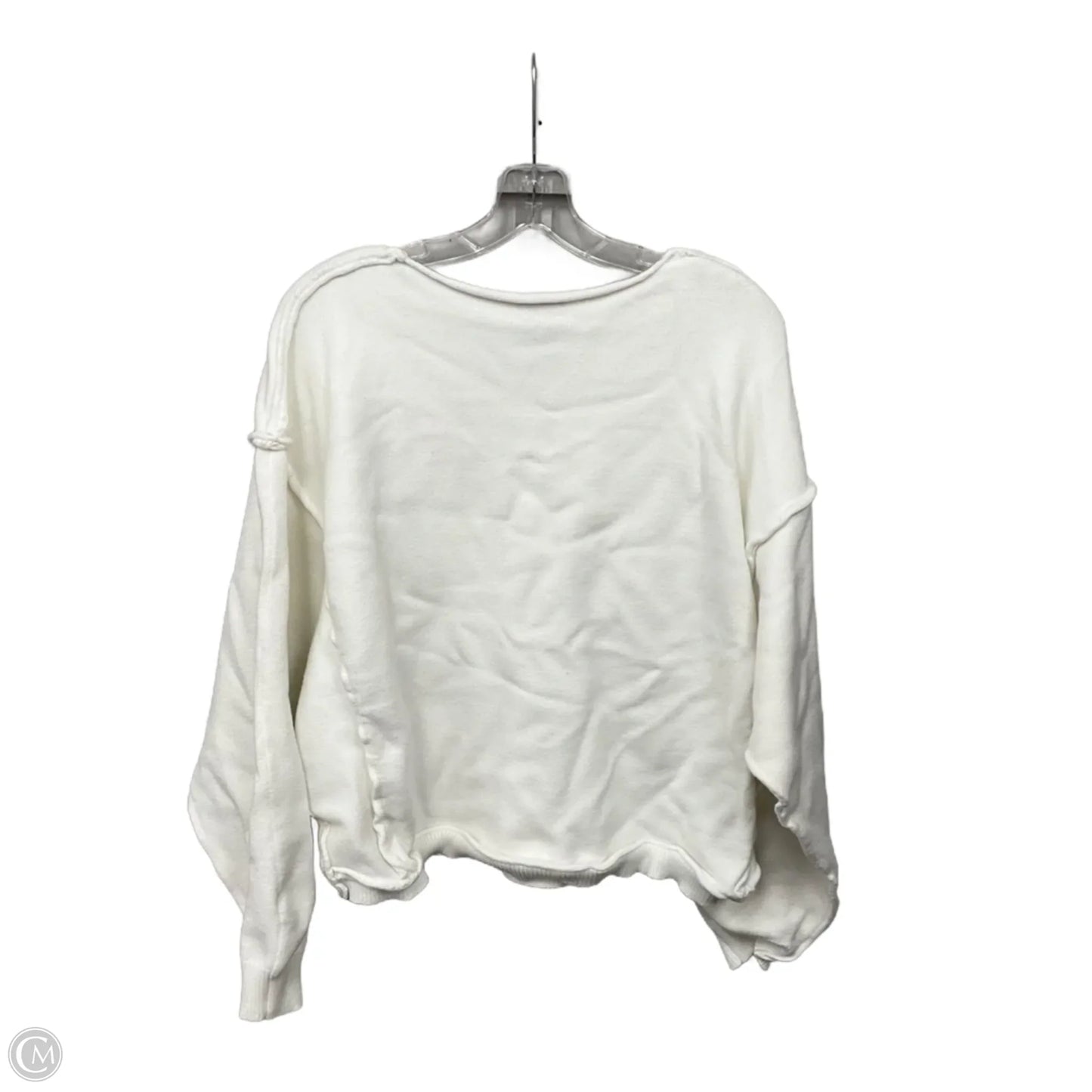 Sweater By Clothes Mentor In White, Size: L