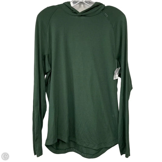Athletic Top Long Sleeve Hoodie By Lululemon In Green, Size: 6