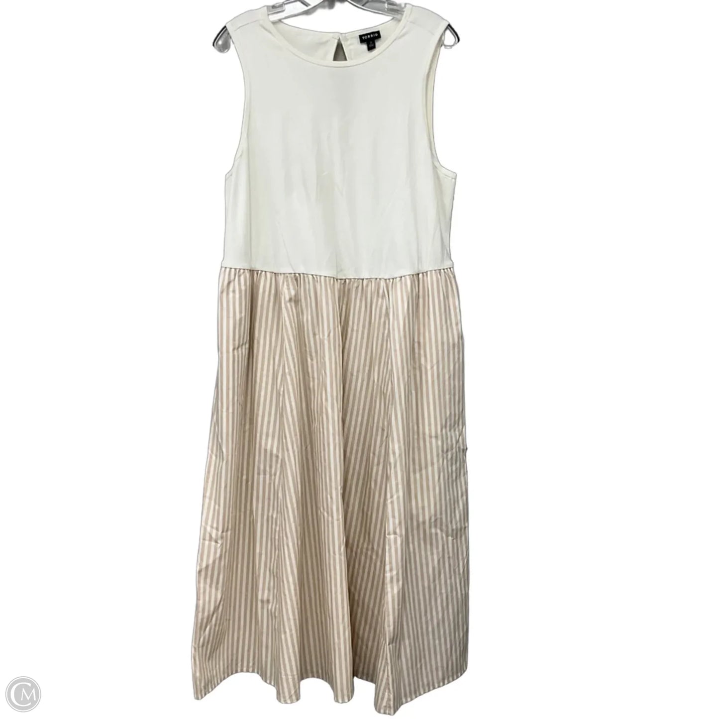 Dress Casual Maxi By Torrid In Beige, Size: 2x