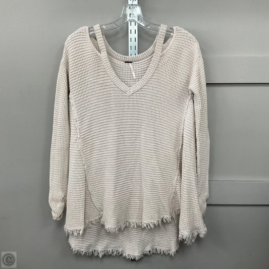 Top Long Sleeve By Free People In Cream, Size: S