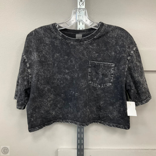 Top Short Sleeve By As Revival In Black & Grey, Size: S