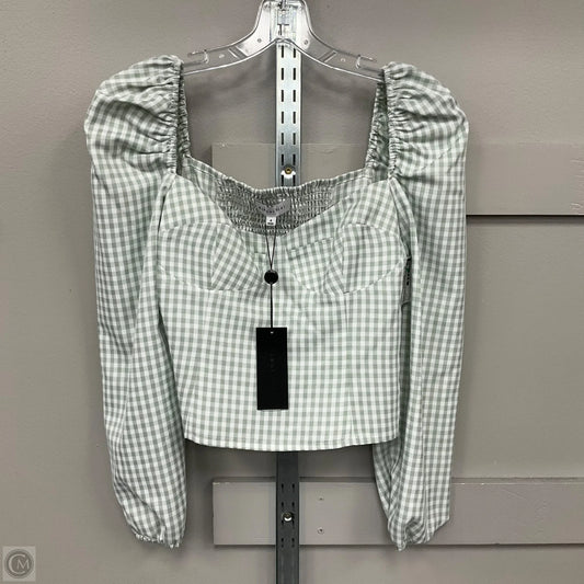 Top Long Sleeve By Gianni Bini In Plaid Pattern, Size: 4