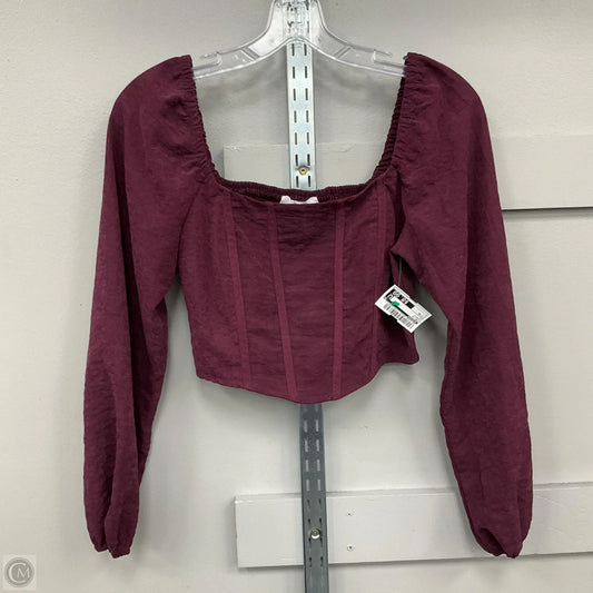 Top Long Sleeve By Kirious In Purple, Size: M