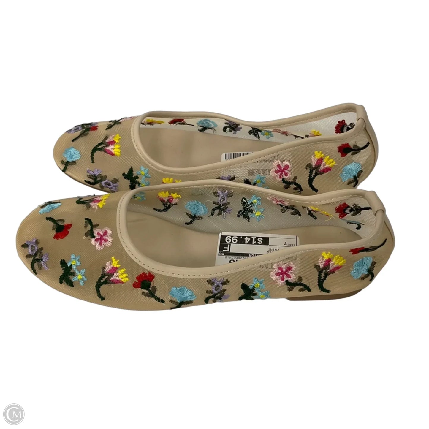 Shoes Flats By Clothes Mentor In Floral Print, Size: 7