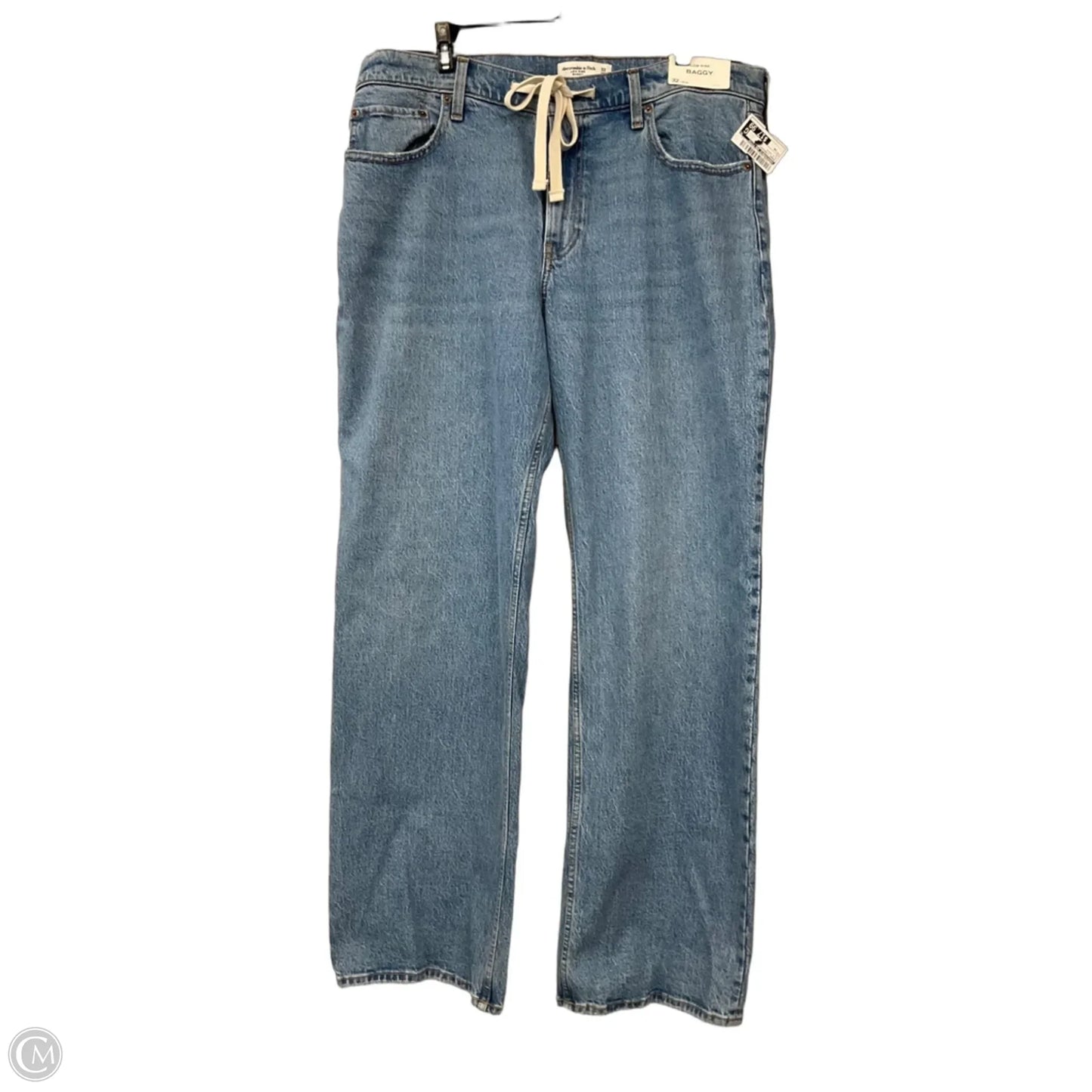 Jeans Straight By Abercrombie And Fitch In Blue Denim, Size: 14