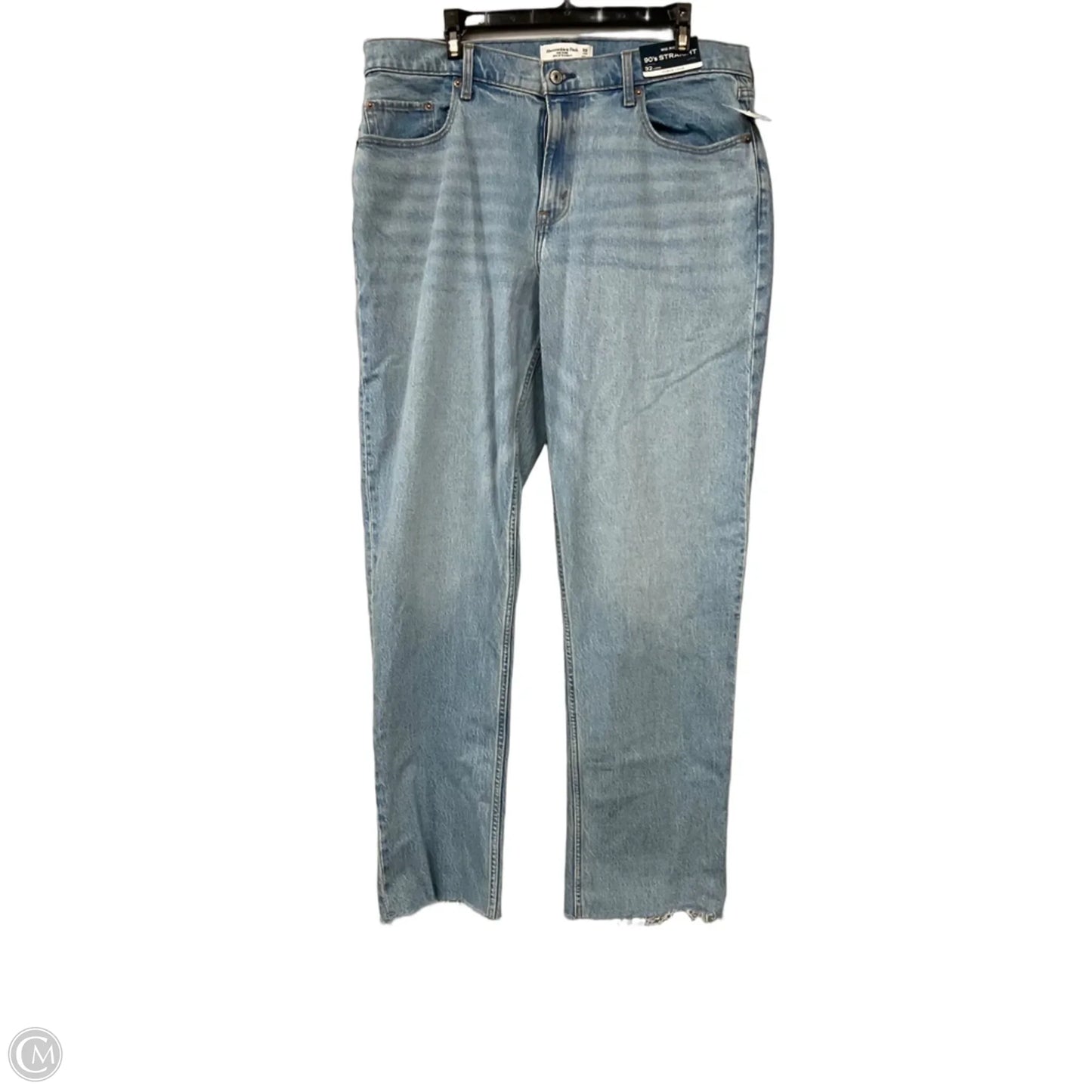 Jeans Straight By Abercrombie And Fitch In Blue Denim, Size: 14