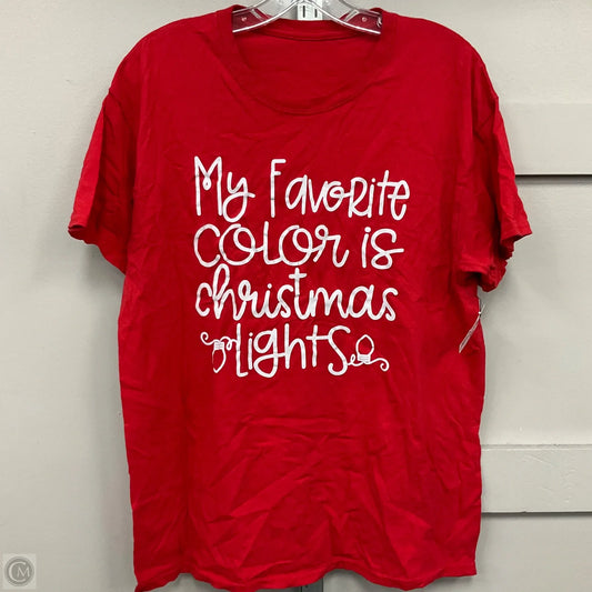 Top Short Sleeve By Clothes Mentor In Red, Size: L