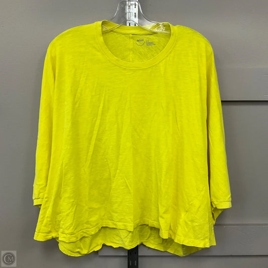 Top Short Sleeve By Aerie In Yellow, Size: M