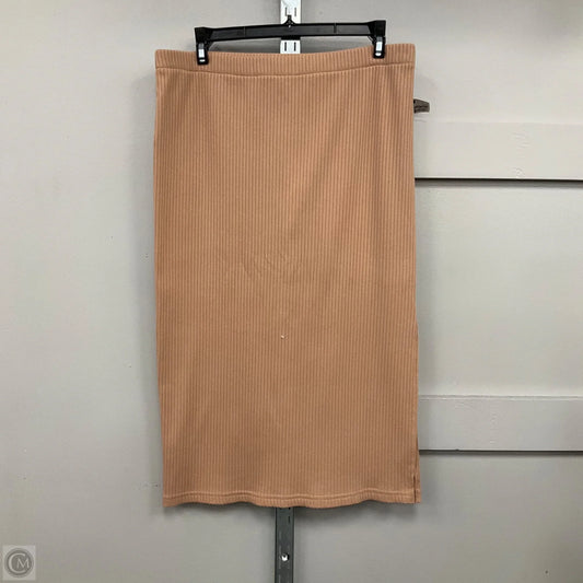 Skirt Midi By Time And Tru In Brown, Size: M