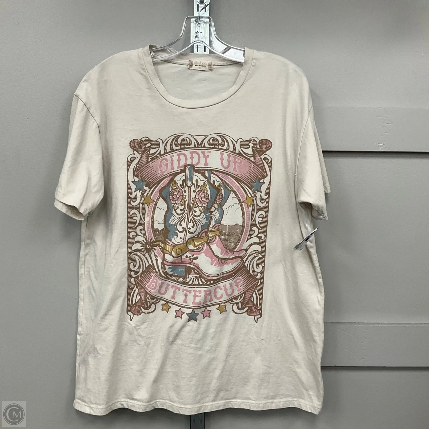 Top Short Sleeve Basic By Altard State In Beige, Size: M